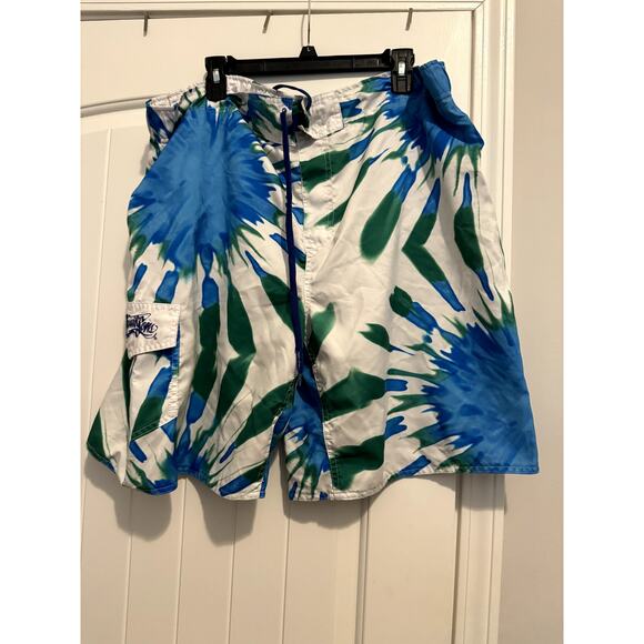 Blue White and Green swim trunks from Maui and Sons Size XL - Picture 1 of 9